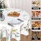 Watercolor Wild Floral Leaf Tablecloth Round 60 Inch,Spring Summer Colorful Flowers Polyester Circle Table Cloth Wrinkle Stain Resistant Washable Table Cover for Kitchen Dining Room Party Picnic